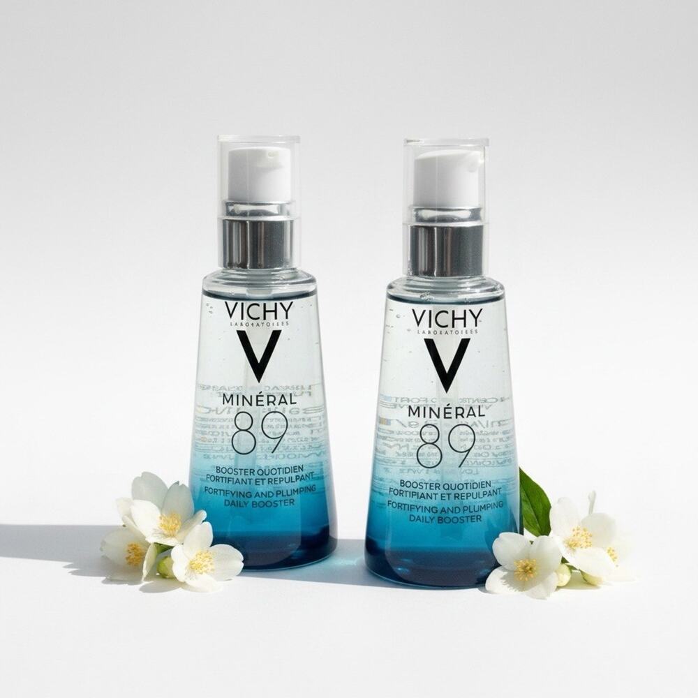 Lot X 2 Vichy Mineral 89 Fortifying And Pumpling Daily Booster 50ml/1.69fl.oz.